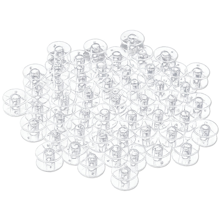 Plastic Sewing Machine Bobbins Set Compatible with Brother Shuttle Core Spool, Pack of 30