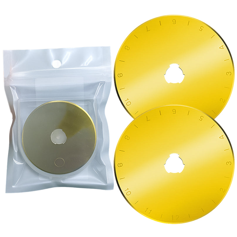 Rotary Cutter Replacement Blades for Fabric, Paper, Leather, Sewing, Quilting, and Craft Projects