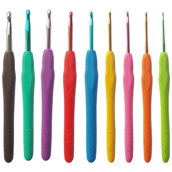 Ergonomic Crochet Hook – Smooth, Multi-Colored Handles for Comfort & DIY Needlework