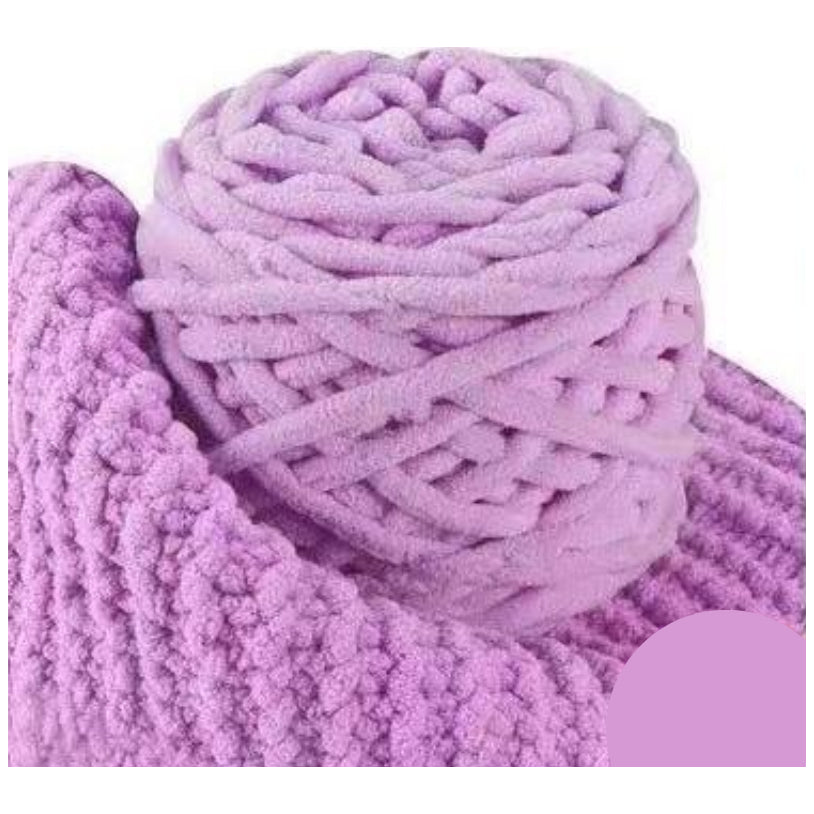 5mm Super Bulky Icicle Chenille Blanket Yarn 100g/3.53oz, 72 Yards for Knitting & Crocheting Crafts