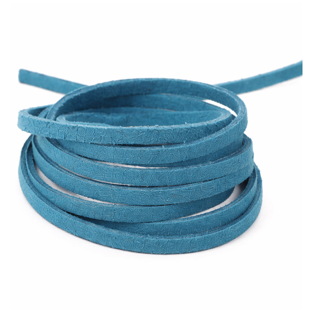 3mm Flat Genuine Leather Cord Brown 5.5 Yards Natural Leather Lacing for Jewelry, Bracelets, Necklaces and Crafts