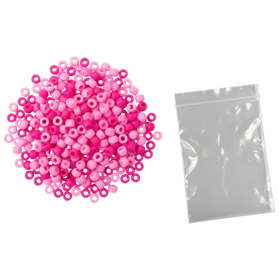 Plastic Pony Beads for Bracelets, Hair Braids, Jewelry Making and DIY Craft Projects