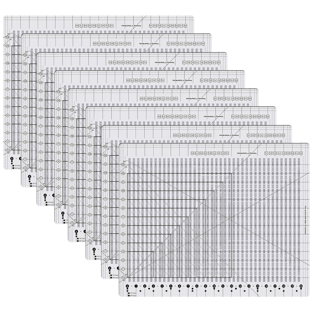 XL Slotted Quilting Ruler 18 x 22 Inch Non Slip Acrylic Cutting Template for Sewing Patchwork and DIY Crafts