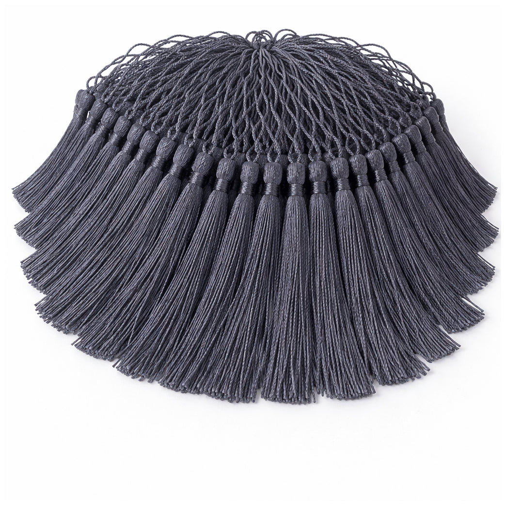 Mini Silky Tassels with Loops for Jewelry Making DIY Crafts Bookmarks Handmade Polyester 5 Inch, Pack of 100