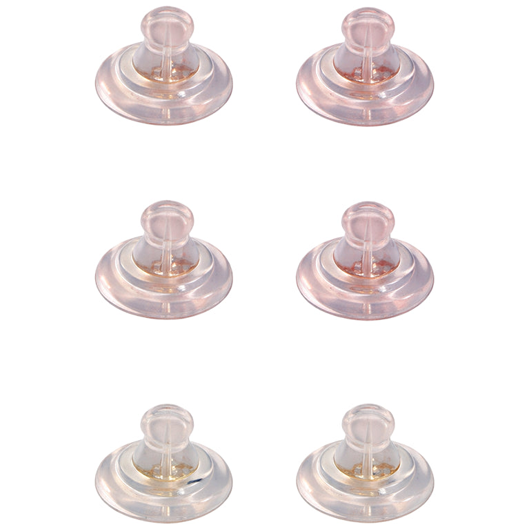 Silicone Earring Backs Replacement Hypoallergenic Secure Stoppers For Stud Earrings Droopy Ears Adults, Pack of 6