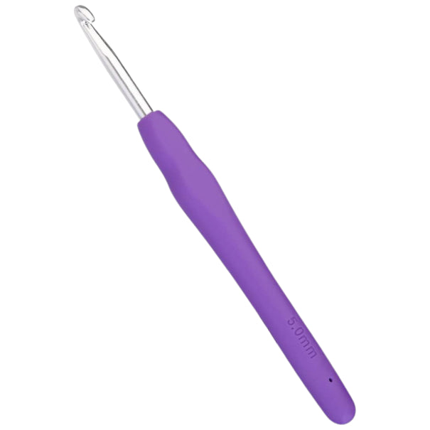 TPR Soft Handle Crochet Hooks – Ergonomic Grip with Smooth Aluminum Hook for Comfortable Crocheting