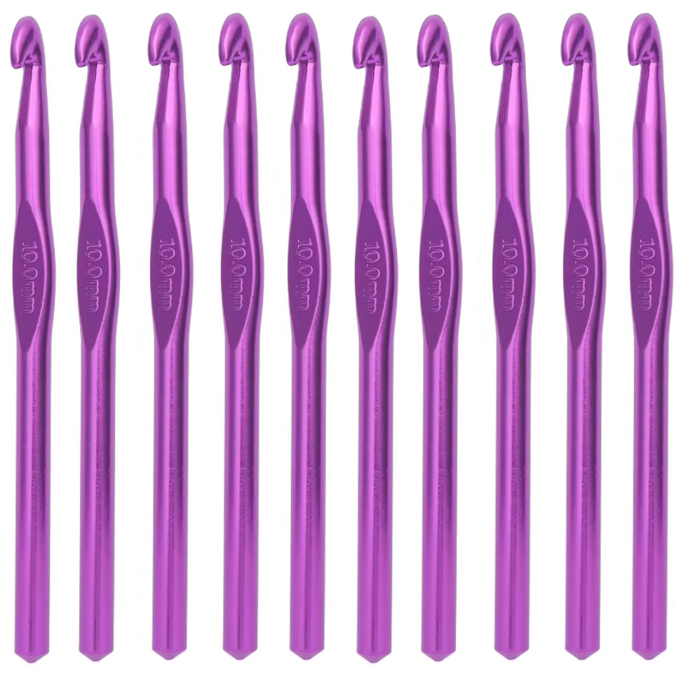 Multi-Colored Aluminum Crochet Hooks Set for DIY Crafts and Knitting Projects