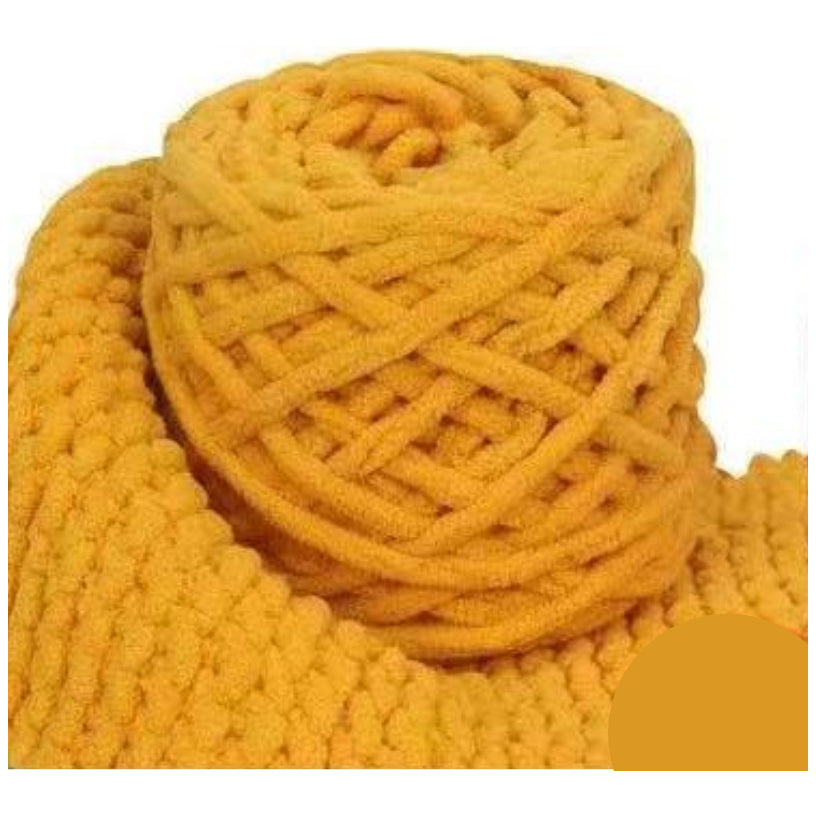 5mm Super Bulky Icicle Chenille Blanket Yarn 100g/3.53oz, 72 Yards for Knitting & Crocheting Crafts