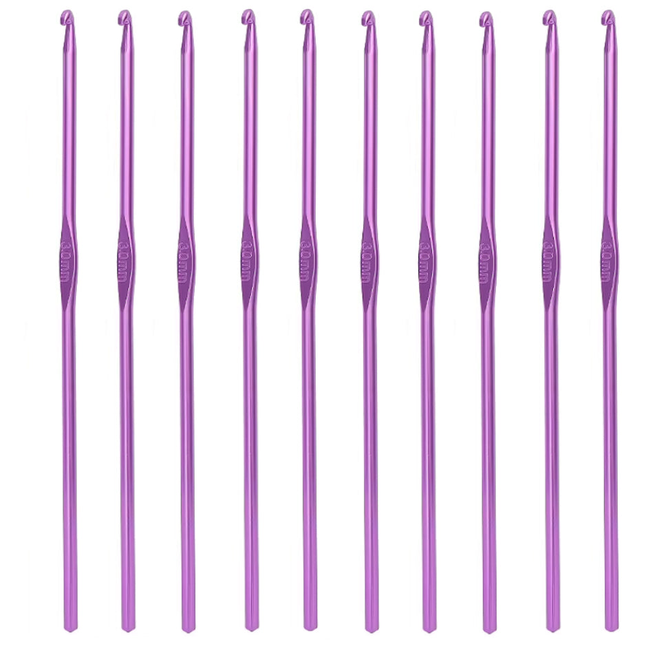 Multi-Colored Aluminum Crochet Hooks Set for DIY Crafts and Knitting Projects