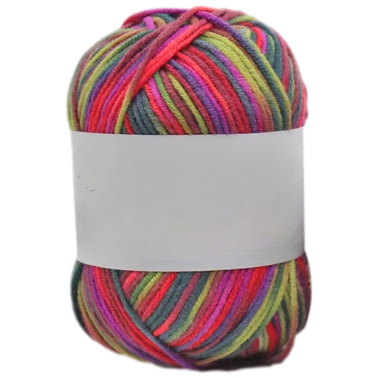 Multicolored Anti-Pill Acrylic Yarn 50g/1.76oz, 136.7 Yards for Baby Projects, Garments, and Decor