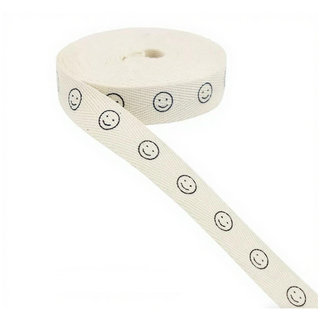 Natural Herringbone Cotton Ribbon 5/8 Inch x 10 Yards for Gift Wrapping Design