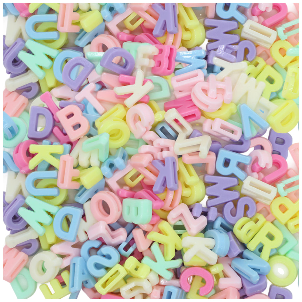 Large Alphabet Letter Beads 9x12mm Plastic Charms for Bracelets Necklaces Keychains Jewelry Making