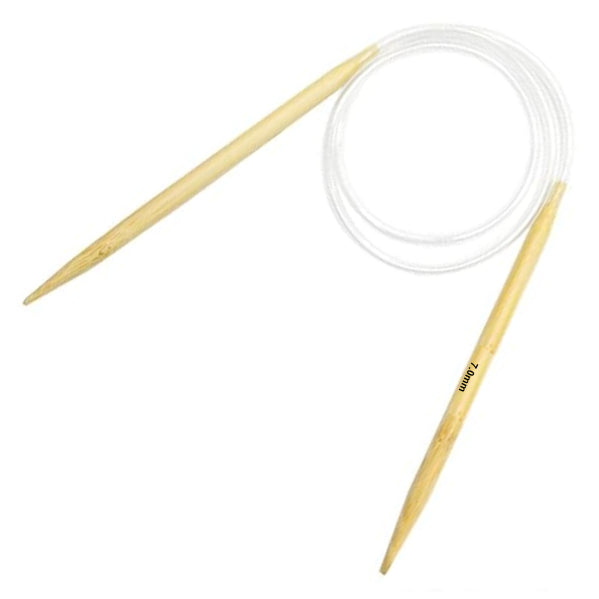 Carbonized Bamboo Circular Knitting Needles with Clear Cables, 16" Length for Smooth Knitting