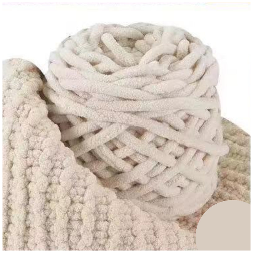 5mm Super Bulky Icicle Chenille Blanket Yarn 100g/3.53oz, 72 Yards for Knitting & Crocheting Crafts