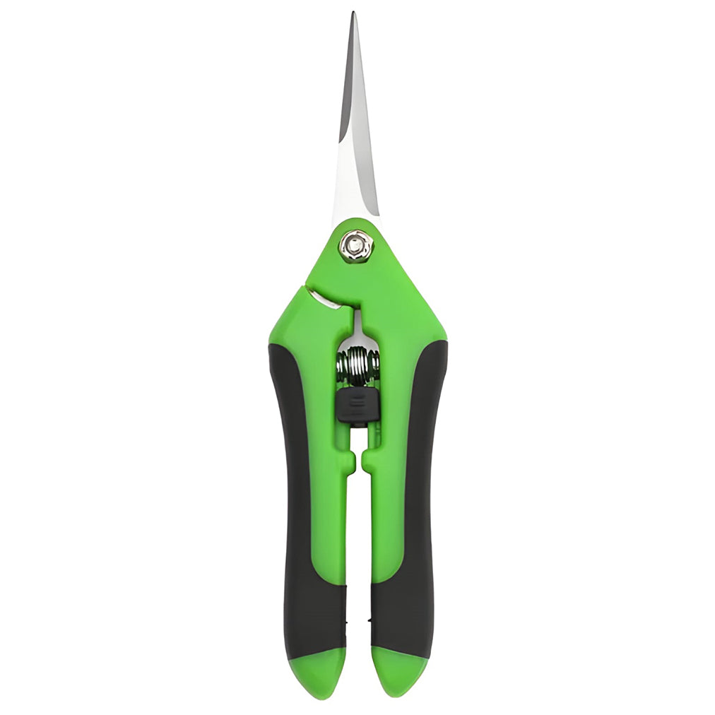 Stainless Steel Pruning Shears Micro Tip Spring Scissors for Garden Harvest Sewing Crafts and DIY Projects