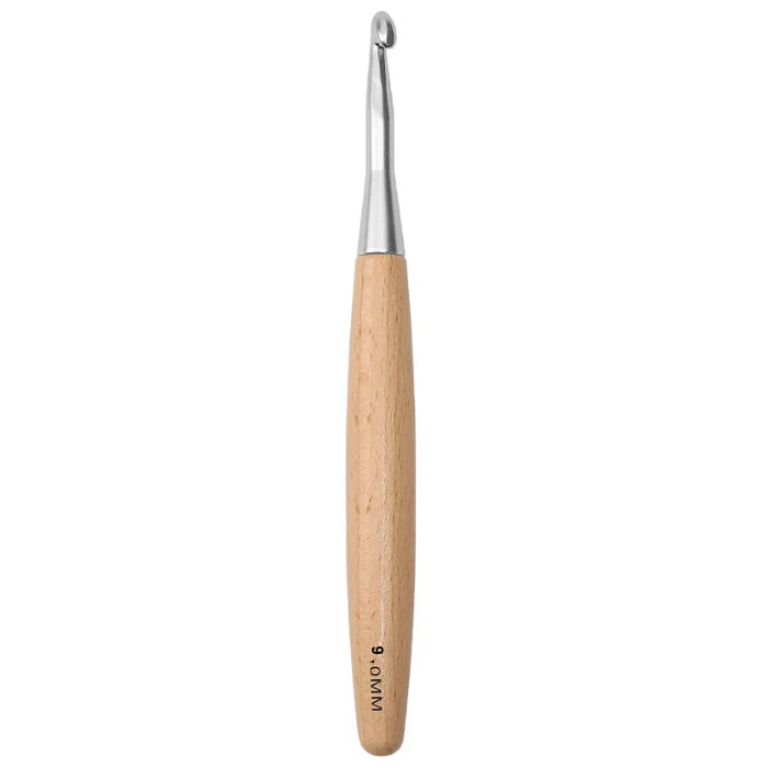 Ergonomic Beech Wooden Crochet Hook for Comfortable DIY Crocheting, Beginners, and Experienced Users