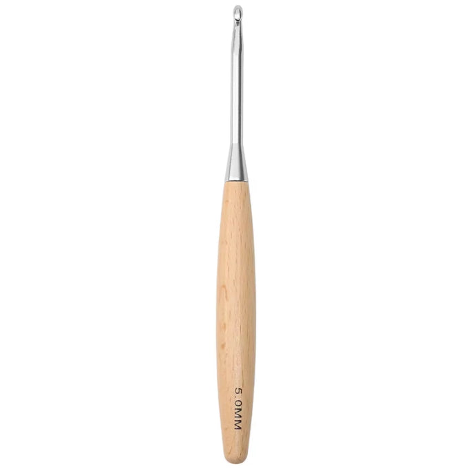 Ergonomic Beech Wooden Crochet Hook for Comfortable DIY Crocheting, Beginners, and Experienced Users