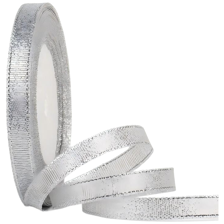 Glitter Ribbon 3/8 Inch 25 Yards Sparkly Metallic Fabric Ribbon for Gift Wrapping and Crafts