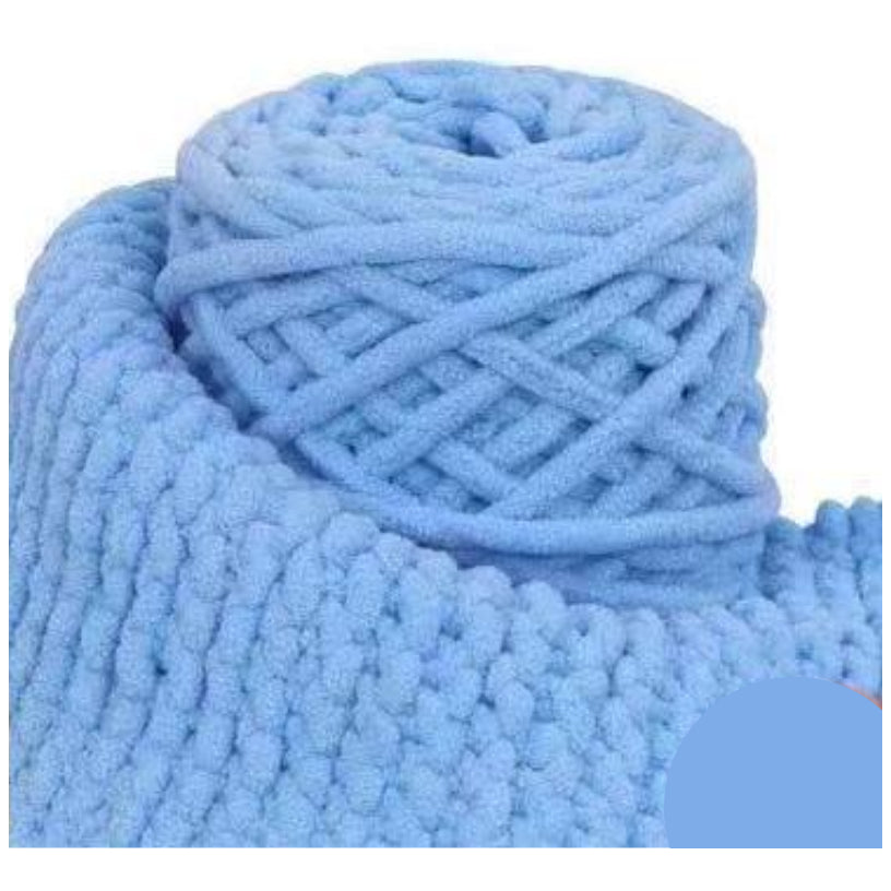 5mm Super Bulky Icicle Chenille Blanket Yarn 100g/3.53oz, 72 Yards for Knitting & Crocheting Crafts