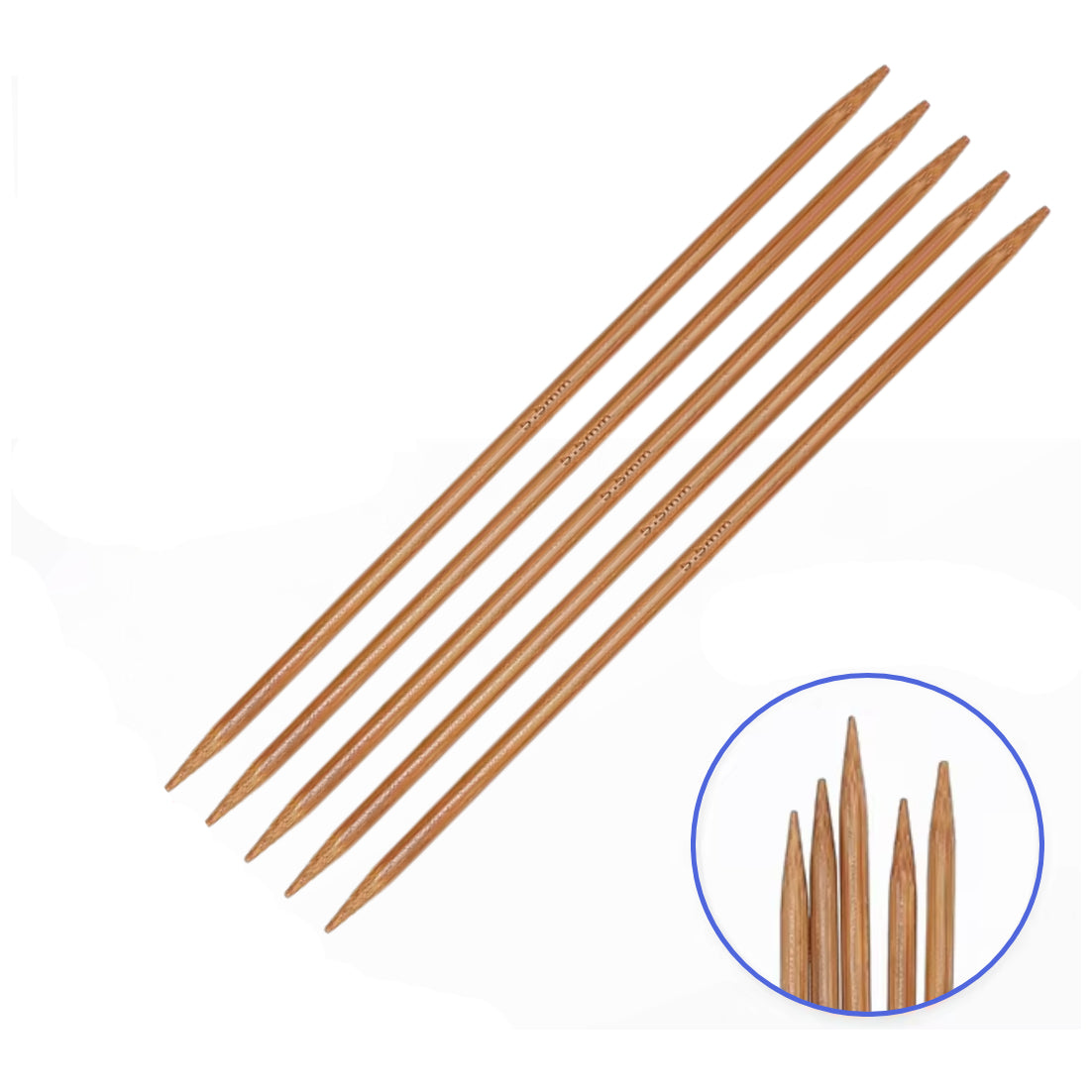 Carbonized Bamboo Double Pointed Knitting Needles for Handmade DIY Yarn Projects