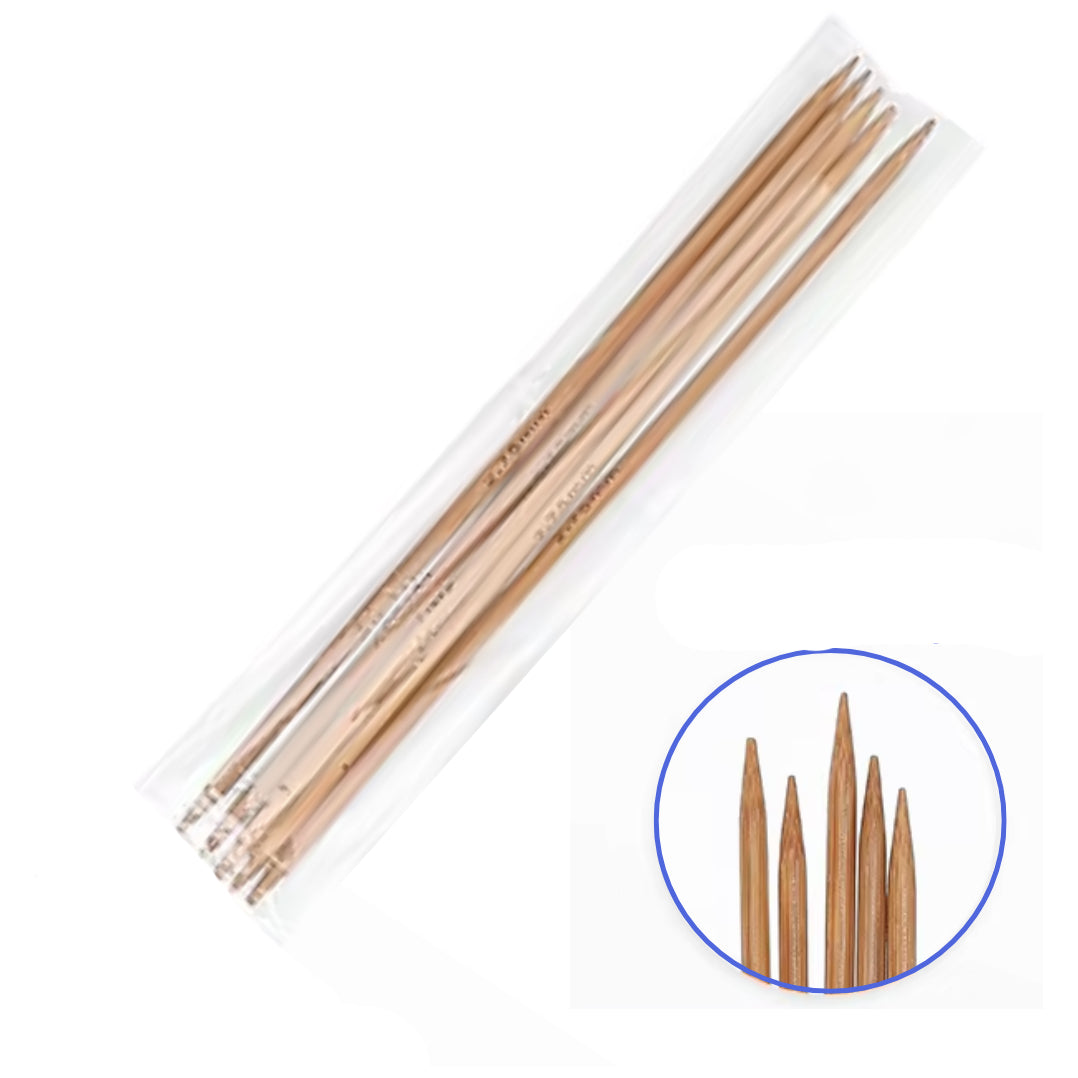Carbonized Bamboo Double Pointed Knitting Needles for Handmade DIY Yarn Projects