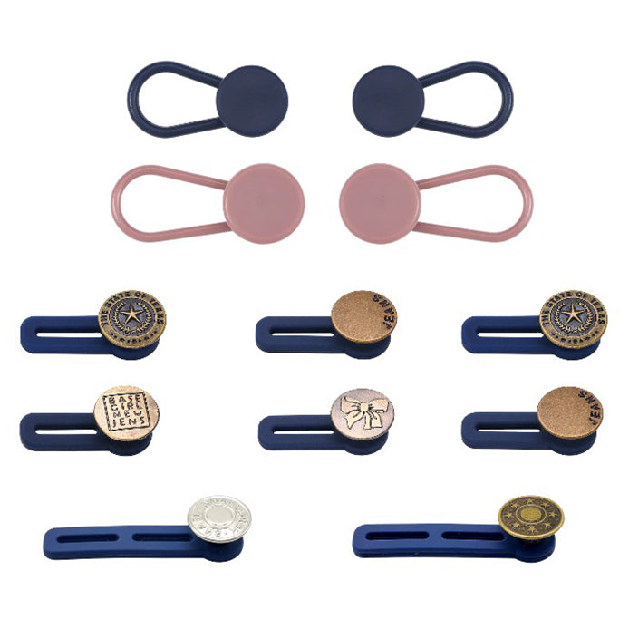 Button Waist Extenders for Jeans and Pants No Sew Adjustable Waistband Extension, Pack of 12