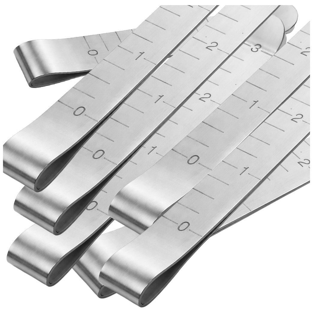 Stainless Steel Sewing Hemming Clips with 3 Inch Measuring Ruler for Fabric Crafting, Pack of 20