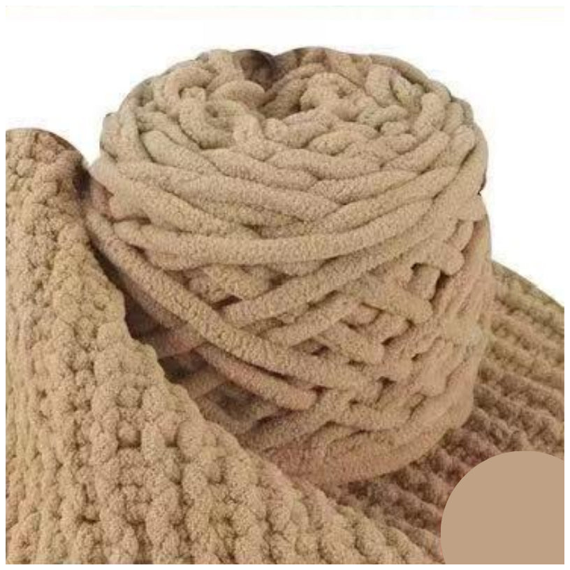 5mm Super Bulky Icicle Chenille Blanket Yarn 100g/3.53oz, 72 Yards for Knitting & Crocheting Crafts