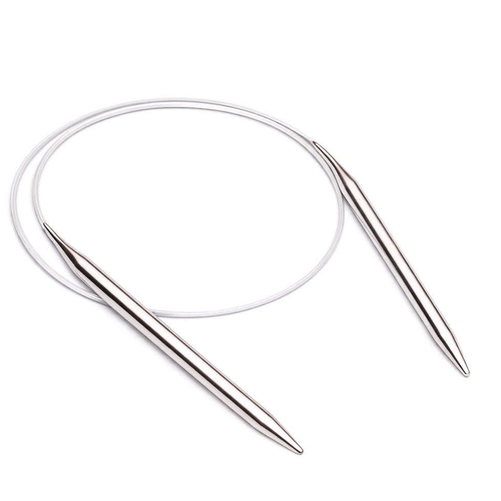16 Inch Metal Circular Knitting Needles Set for Hats Sleeves Scarves Baby Sweaters and Small Knitting Projects