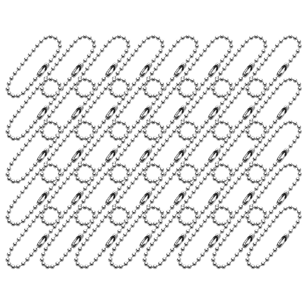 3.9 Inch Stainless Steel Ball Chain Keychain Extension Chains for Tags Jewelry Making and DIY Crafts