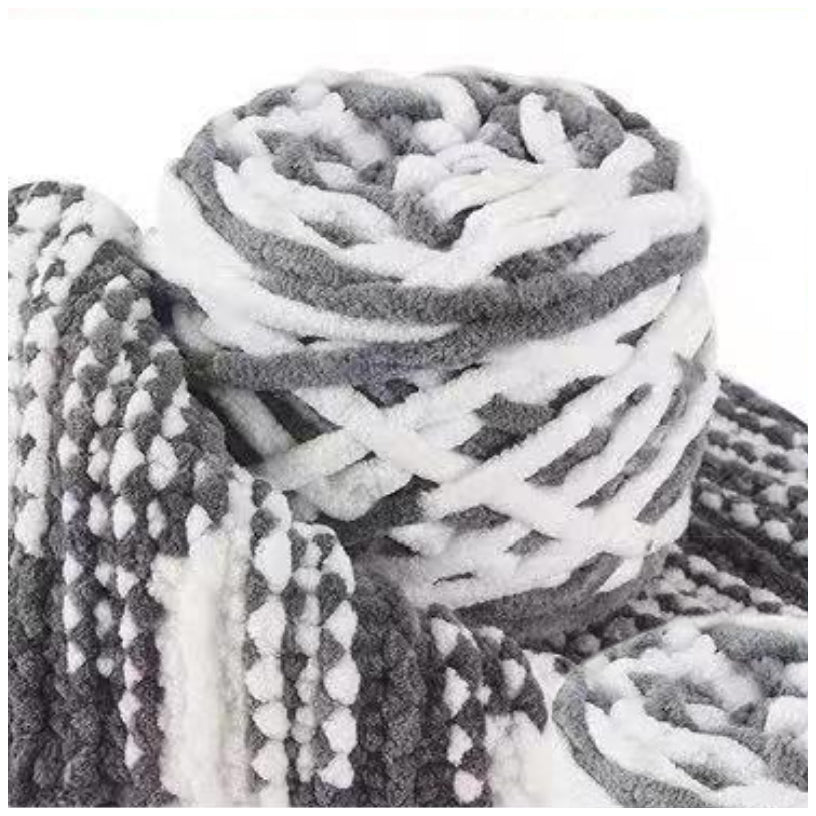 5mm Super Bulky Icicle Chenille Blanket Yarn 100g/3.53oz, 72 Yards for Knitting & Crocheting Crafts