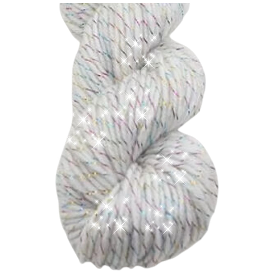 Glitter Yarn – Medium Worsted Weight Acrylic & Polyester for Knitting & Crochet Projects, 50g/1.76oz 109 yards