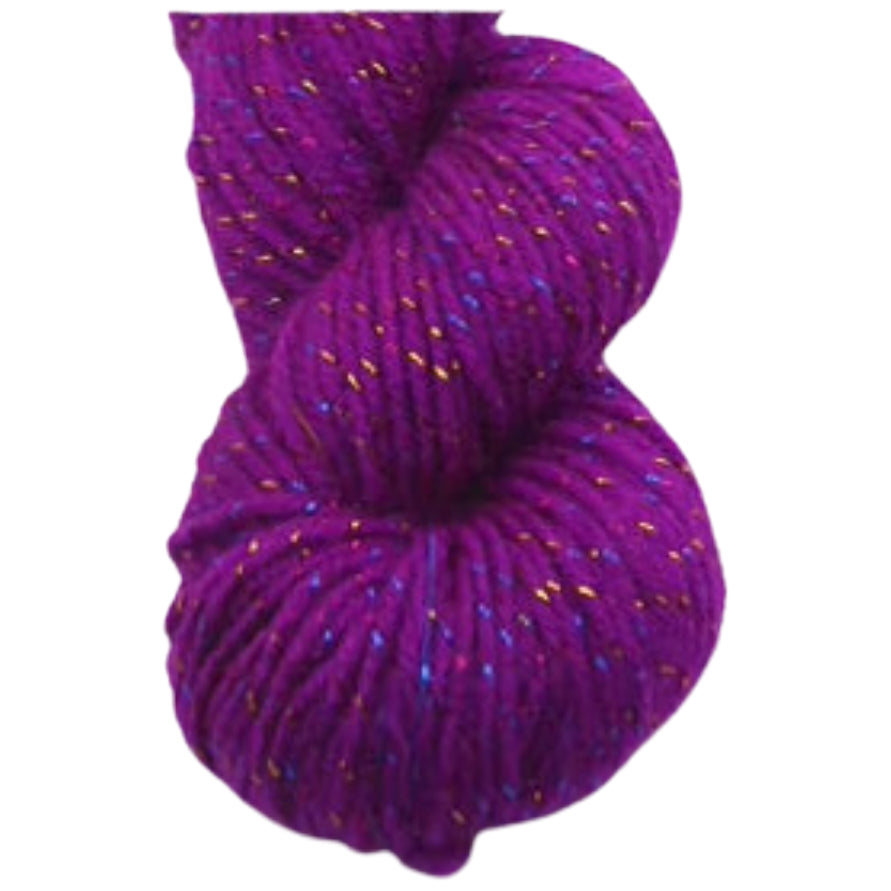 Glitter Yarn – Medium Worsted Weight Acrylic & Polyester for Knitting & Crochet Projects, 50g/1.76oz 109 yards