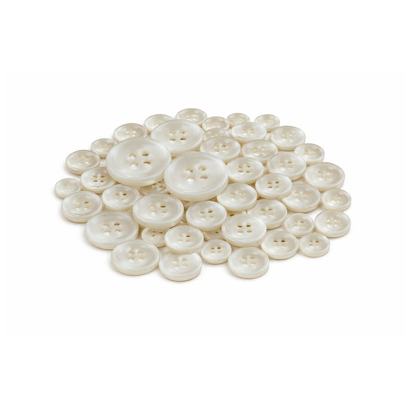 Mixed Sewing Buttons 4 Hole Resin Buttons 15mm 20mm 25mm for Clothing and Crafts, Pack of 110