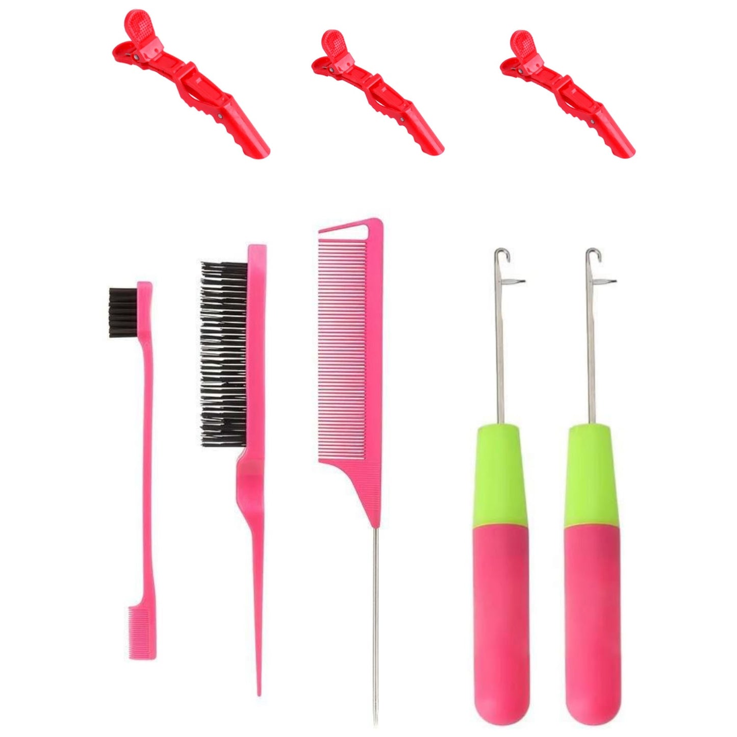 Crochet Hooks for Hair Extensions Set with Multiple Needle Sizes and Latch Hook for Passion Twists