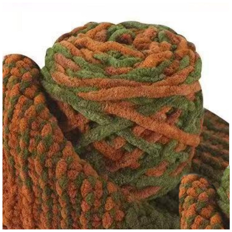 5mm Super Bulky Icicle Chenille Blanket Yarn 100g/3.53oz, 72 Yards for Knitting & Crocheting Crafts