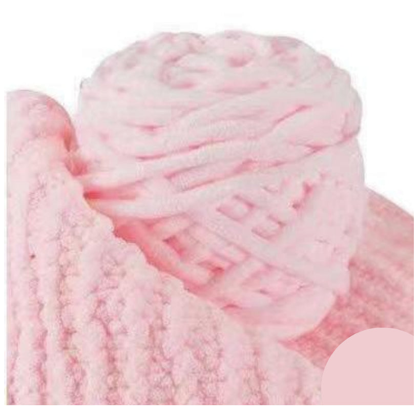 5mm Super Bulky Icicle Chenille Blanket Yarn 100g/3.53oz, 72 Yards for Knitting & Crocheting Crafts