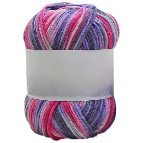 Multicolored Anti-Pill Acrylic Yarn 50g/1.76oz, 136.7 Yards for Baby Projects, Garments, and Decor