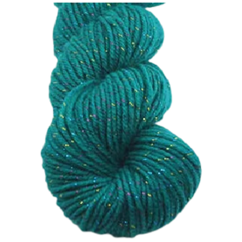Glitter Yarn – Medium Worsted Weight Acrylic & Polyester for Knitting & Crochet Projects, 50g/1.76oz 109 yards