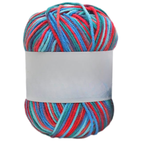 Multicolored Anti-Pill Acrylic Yarn 50g/1.76oz, 136.7 Yards for Baby Projects, Garments, and Decor
