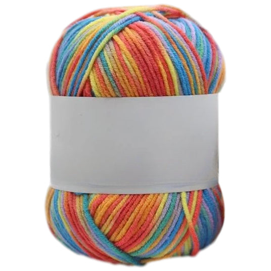 Multicolored Anti-Pill Acrylic Yarn 50g/1.76oz, 136.7 Yards for Baby Projects, Garments, and Decor