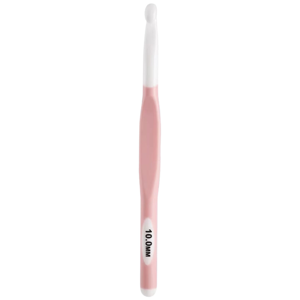 Ergonomic TPR Handle Crochet Hook – Large ABS Rubber Handle for Knitting & Weaving