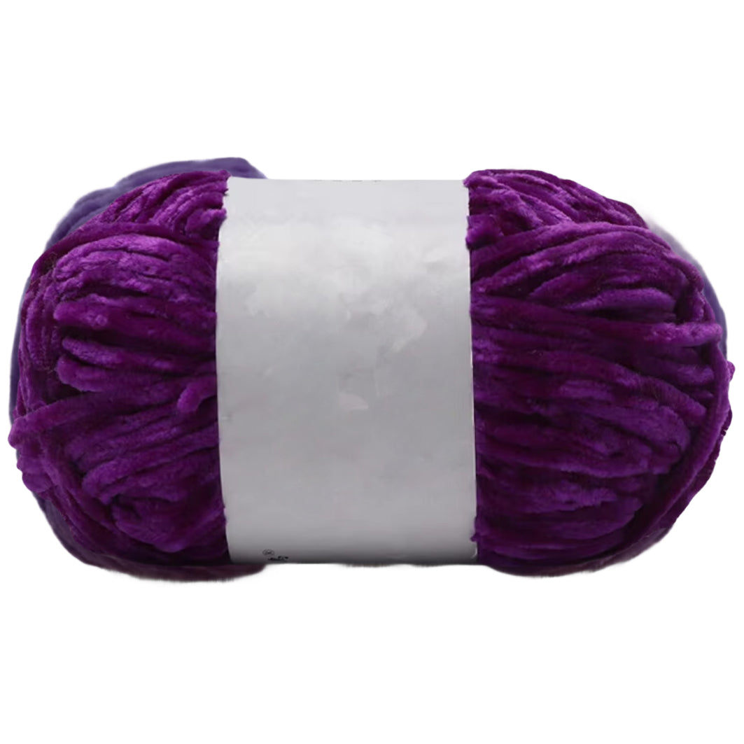 Chenille Yarn, Soft Worsted Weight Velvet Yarn, 100g/3.53oz 175 yards