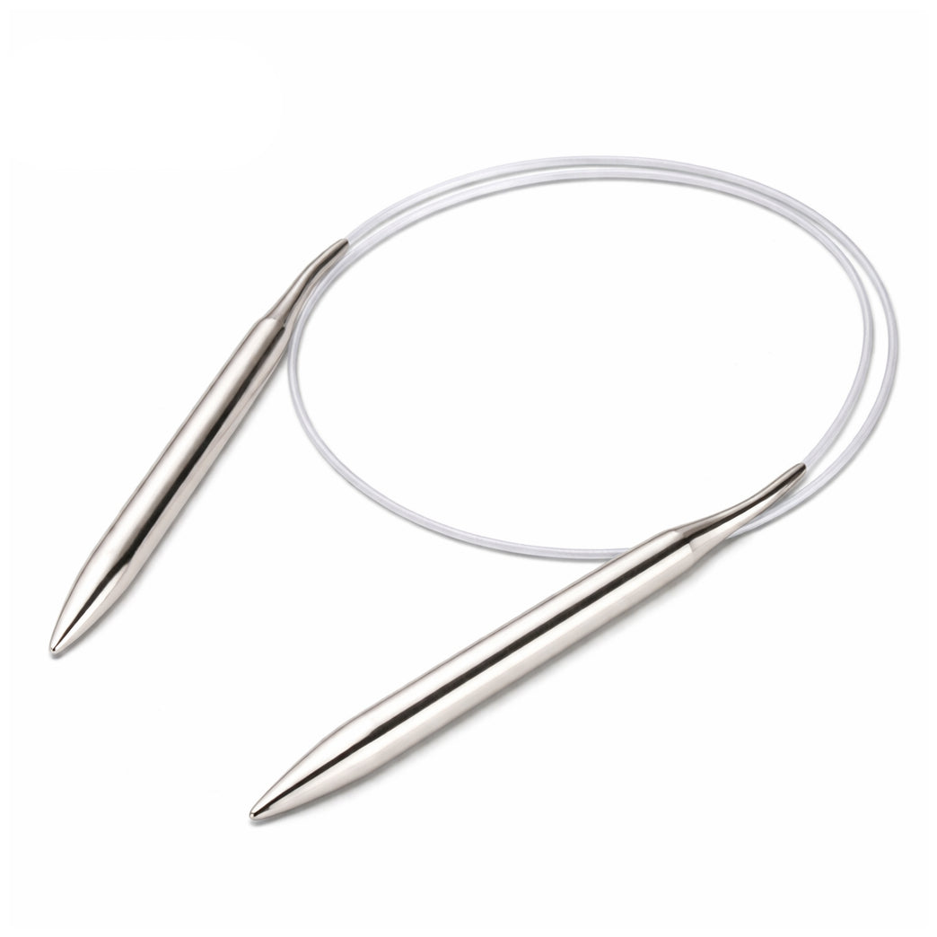 16 Inch Stainless Steel Circular Knitting Needles for Hats Sleeves Socks and Small Projects