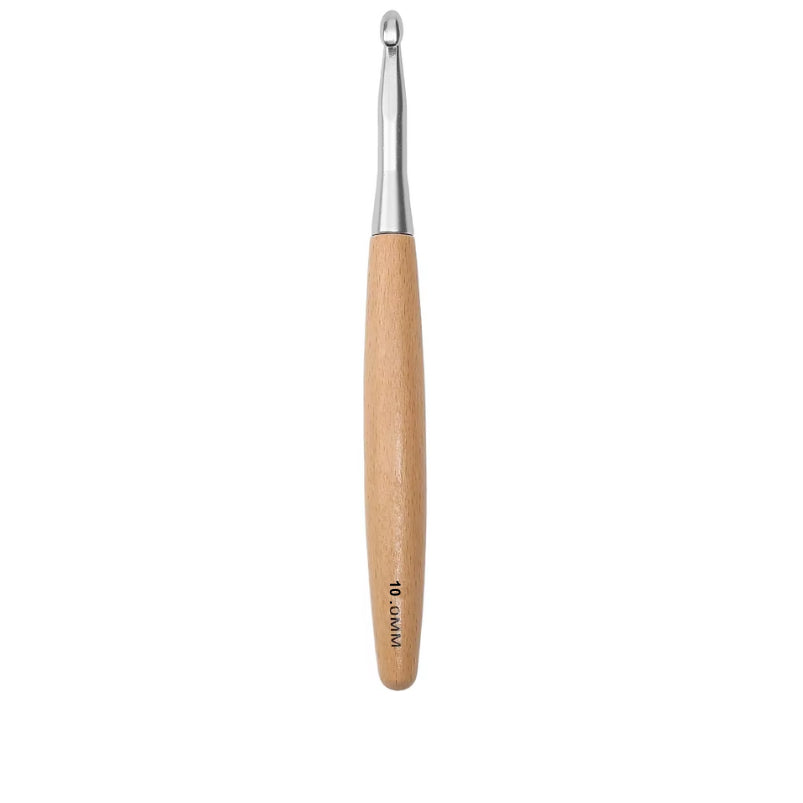 Ergonomic Beech Wooden Crochet Hook for Comfortable DIY Crocheting, Beginners, and Experienced Users