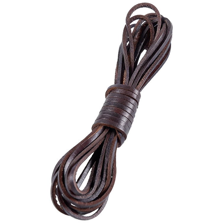 3mm Flat Genuine Leather Cord Tan Braiding String for Jewelry Making Shoe Laces Crafts and Handicraft Purse