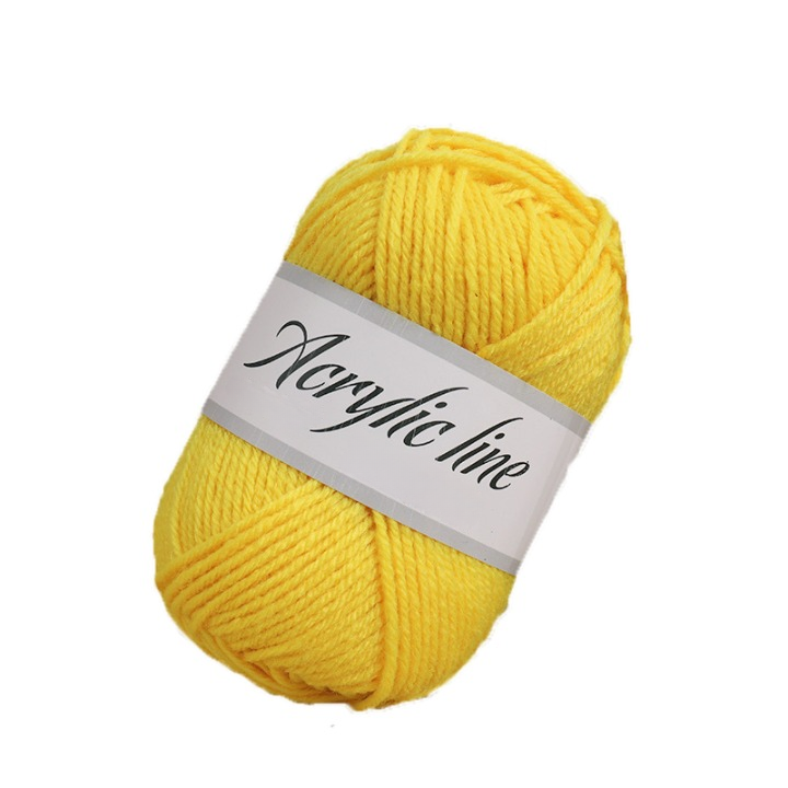 Yellow Acrylic Yarn for Arts & Crafts, Knitting, Crochet,  #4 Worsted Weight (100 Yard Skein)