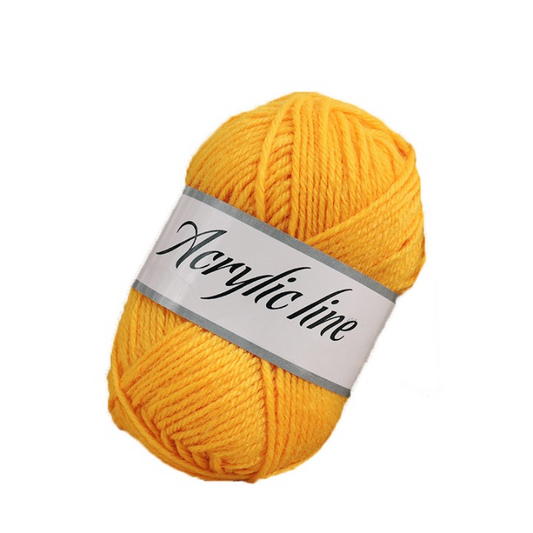 Golden Yellow Acrylic Yarn for Arts & Crafts, Knitting, Crochet,  #4 Worsted Weight (100 Yard Skein)