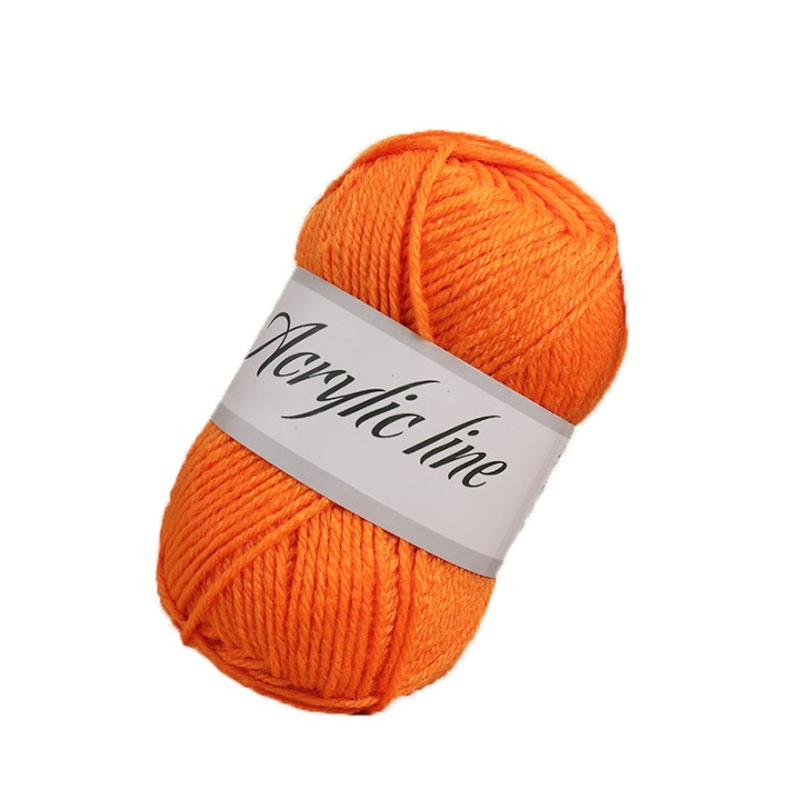 Orange Acrylic Yarn for Arts & Crafts, Knitting, Crochet,  #4 Worsted Weight (100 Yard Skein)