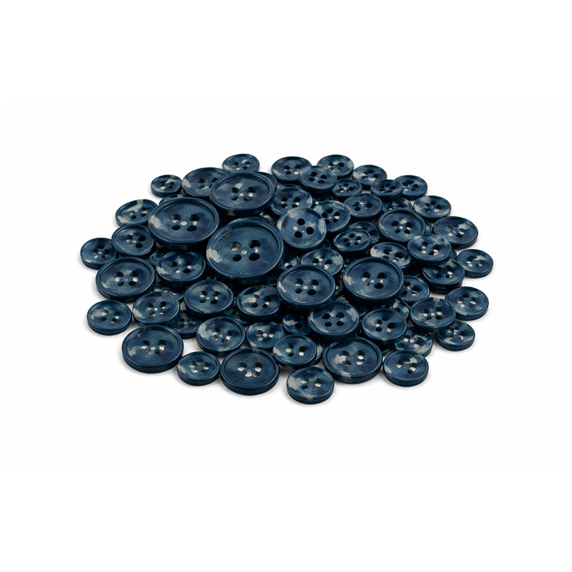 Mixed Sewing Buttons 4 Hole Resin Buttons 15mm 20mm 25mm for Clothing and Crafts, Pack of 110